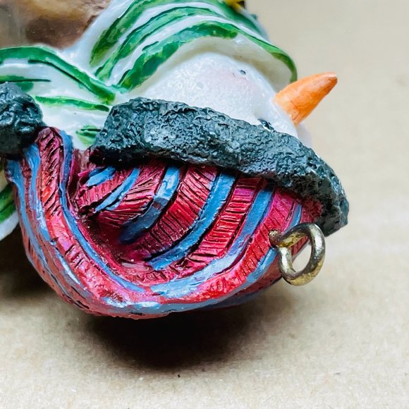 EUC Deb Strain "Snow Friends" Snowman Christmas Ornament, Star & Lights, 4" T - Picture 11 of 12